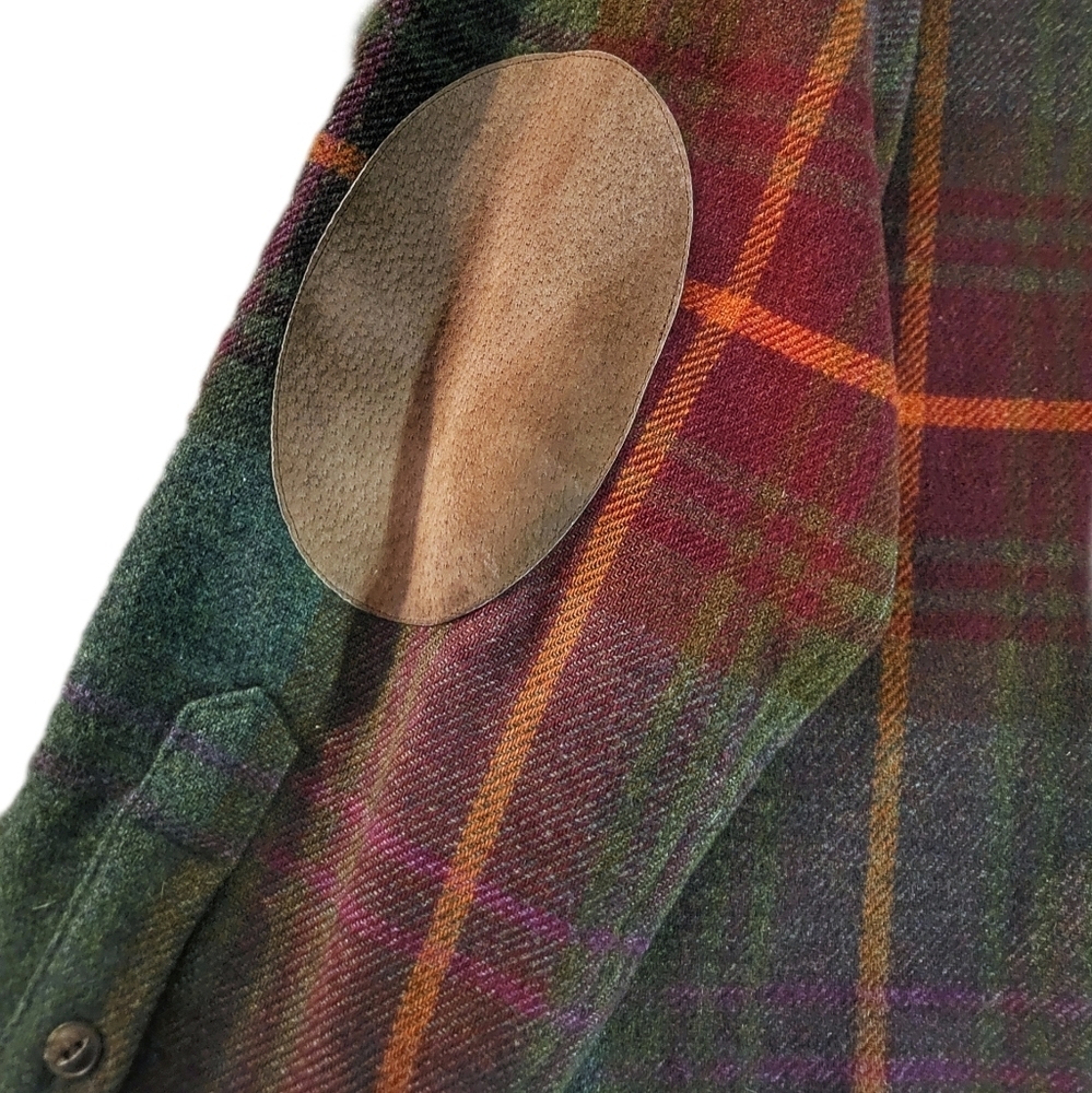 Ralph Lauren / Unisex Tartan Plaid Lambswool Jacket / L - Picture 5 of 7